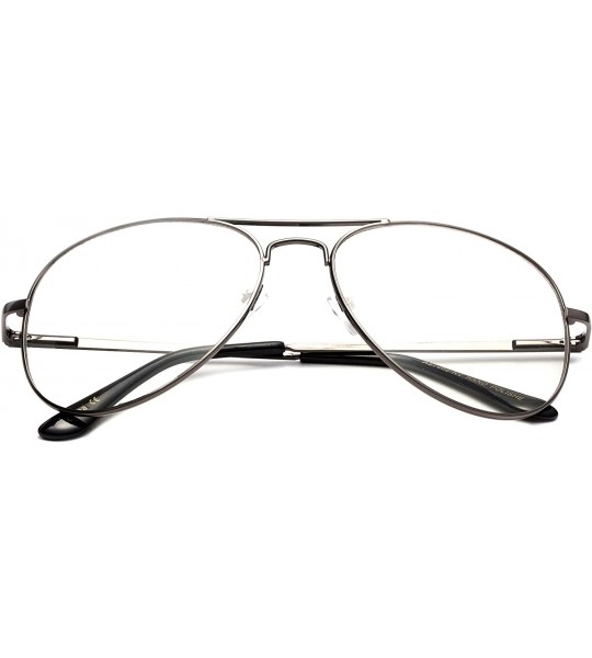 Aviator Clear Aviator Fun Costume Eye Glasses Classic Vintage Fun Props Clear Lenses Frames - CE185QGK8Z7 $29.18