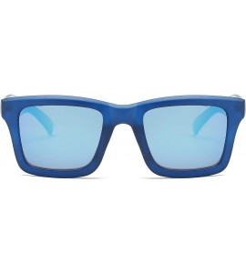 Square Women Retro Square UV Protection Fashion Sunglasses - Blue - C518IS38EM3 $19.14