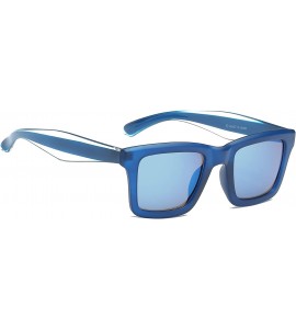 Square Women Retro Square UV Protection Fashion Sunglasses - Blue - C518IS38EM3 $19.14