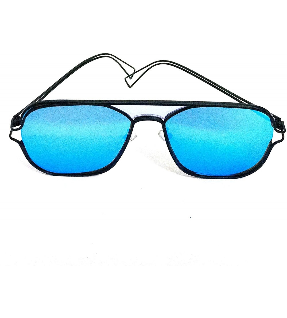 Round New Stylish Aviator UV Protected Unisex Sunglasses - Blue - C418XTG9EGN $27.40