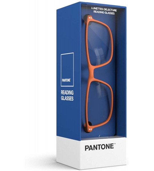 Rectangular N Four Orange/Clear Lens Eyeglasses +2.00 - CC18G54YR3H $69.69
