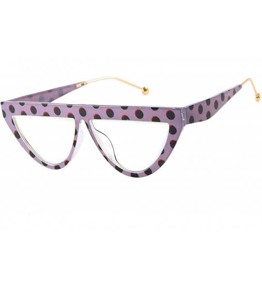 Goggle Vintage Small Cat Eye Elegant Polka Dot Sunglasses for Women - Clear - CA18TI5C4NK $20.54