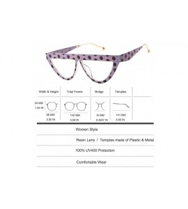 Goggle Vintage Small Cat Eye Elegant Polka Dot Sunglasses for Women - Clear - CA18TI5C4NK $20.54