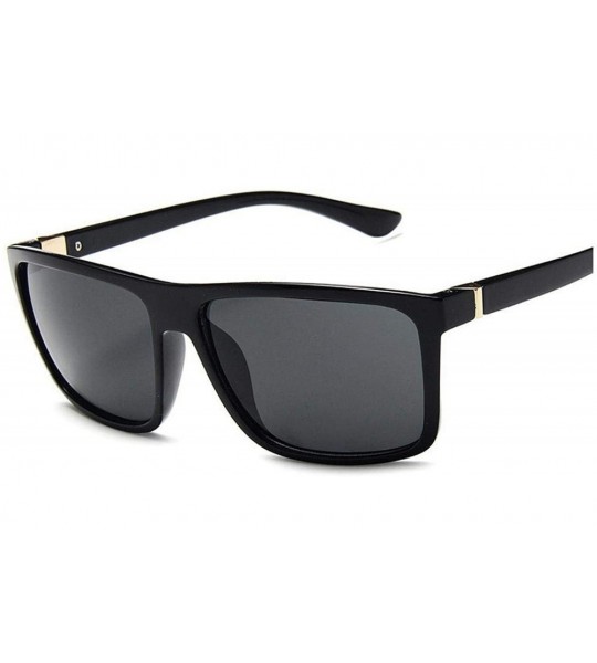 Square Fashion Sunglasses Men Square Sun Glasses Brand Designer UV400 Protection Shades Oculos De Sol Hombre Driver - C1 - C0...