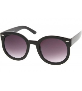 Round Women's Retro Oversize Horn Rimmed P3 Round Sunglasses 52mm - Black / Lavender - C512N2ZY7VJ $19.48