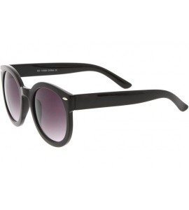 Round Women's Retro Oversize Horn Rimmed P3 Round Sunglasses 52mm - Black / Lavender - C512N2ZY7VJ $19.48