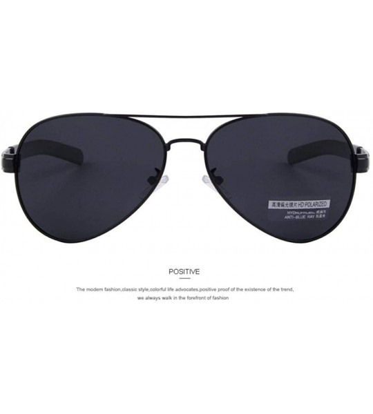 Aviator Fashion Men Polarized Sunglasses Brand Design Sunglasses Oculos C01 Black Black - C02 Silver Black - CP18YQUD452 $23.67