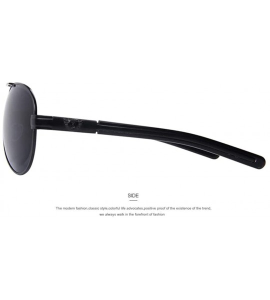 Aviator Fashion Men Polarized Sunglasses Brand Design Sunglasses Oculos C01 Black Black - C02 Silver Black - CP18YQUD452 $23.67