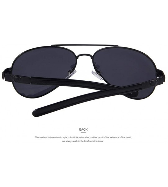 Aviator Fashion Men Polarized Sunglasses Brand Design Sunglasses Oculos C01 Black Black - C02 Silver Black - CP18YQUD452 $23.67