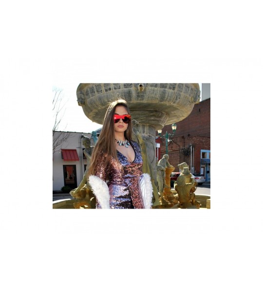 Aviator Women Ladies Cat Eye Heart Round Integral Square Oversized Metal Sunglasses - Fan_3p_6mix - CM17YE26EAU $33.99