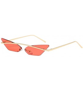 Rectangular Women Man Fashion Vintage Sunglasses-Irregular Shape Eyewear Retro Unisex - E - CV18Q4SQRE7 $18.29