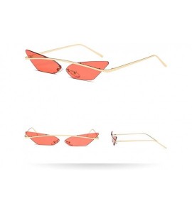 Rectangular Women Man Fashion Vintage Sunglasses-Irregular Shape Eyewear Retro Unisex - E - CV18Q4SQRE7 $18.29