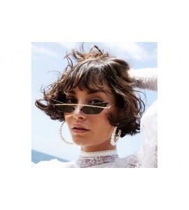 Rectangular Women Man Fashion Vintage Sunglasses-Irregular Shape Eyewear Retro Unisex - E - CV18Q4SQRE7 $18.29