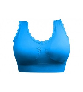 Sport Air Permeable Cooling Summer Sport Yoga Wireless Bra - C-blue - CK18UD83N54 $18.11