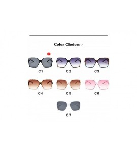 Round Fashion Women Oversize Sunglasses Gradient Plastic Er Female Sun Glasses UV400 Lentes De Sol Mujer - White - CT199CK7GC...