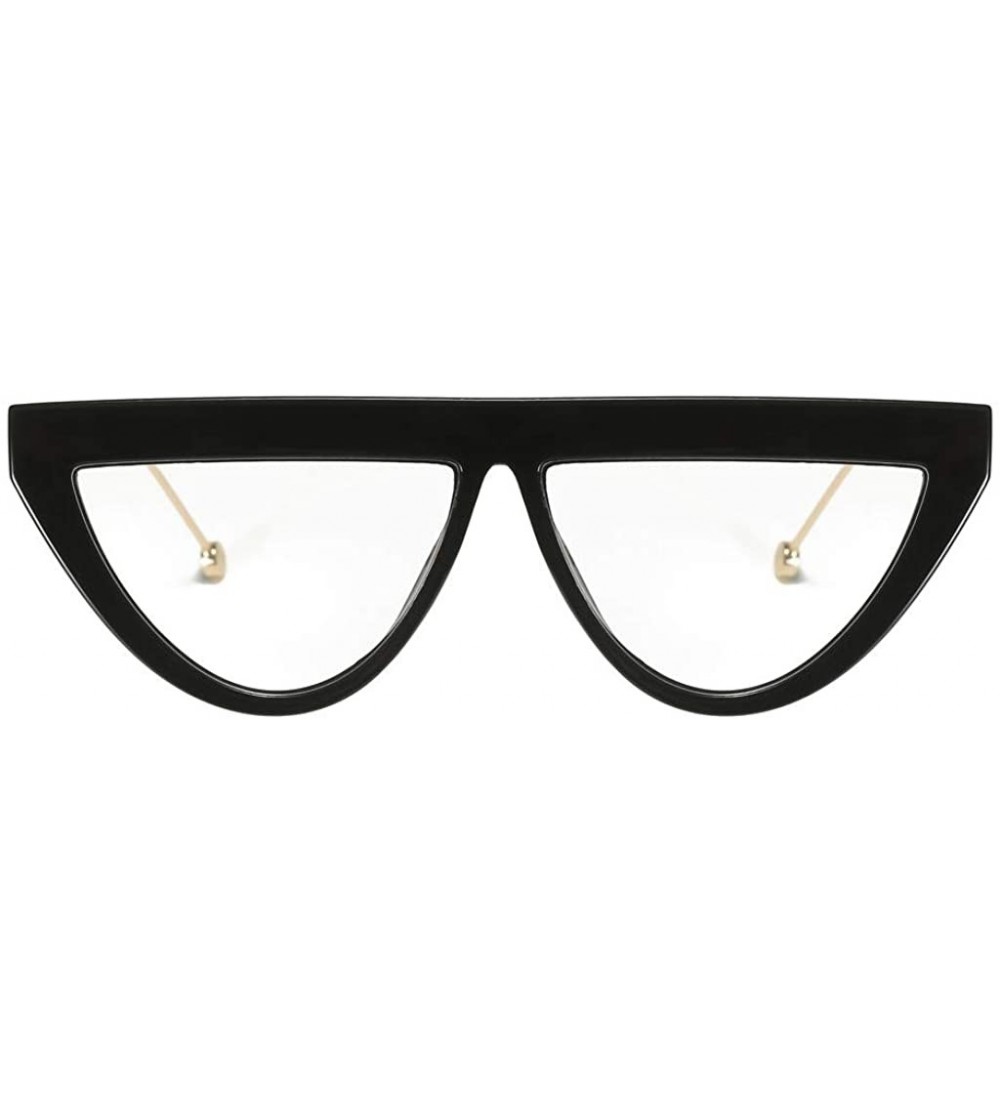 Oval Retro Vintage Sunglasses for Women Plastic Frame Mirrored Lens Cat Eye Sunglasses Modern Leopard Eyewear - A - C9194KY70...