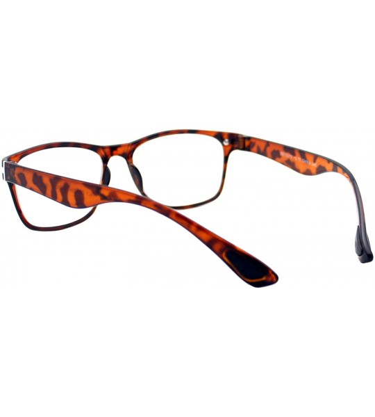 Rectangular Magnified Reading Glasses Rectangular Flexible Plastic Frame Light - Tortoise - CP187GLTE7K $19.13