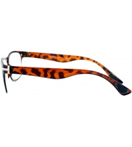 Rectangular Magnified Reading Glasses Rectangular Flexible Plastic Frame Light - Tortoise - CP187GLTE7K $19.13