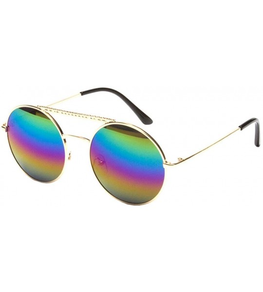 Sport Vintage Heart Shape Sunglasses UV400 Color Coated Metal Frame Eyewear - Round - C618U4R448W $23.11