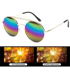 Sport Vintage Heart Shape Sunglasses UV400 Color Coated Metal Frame Eyewear - Round - C618U4R448W $23.11