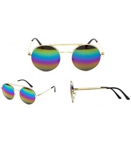 Sport Vintage Heart Shape Sunglasses UV400 Color Coated Metal Frame Eyewear - Round - C618U4R448W $23.11