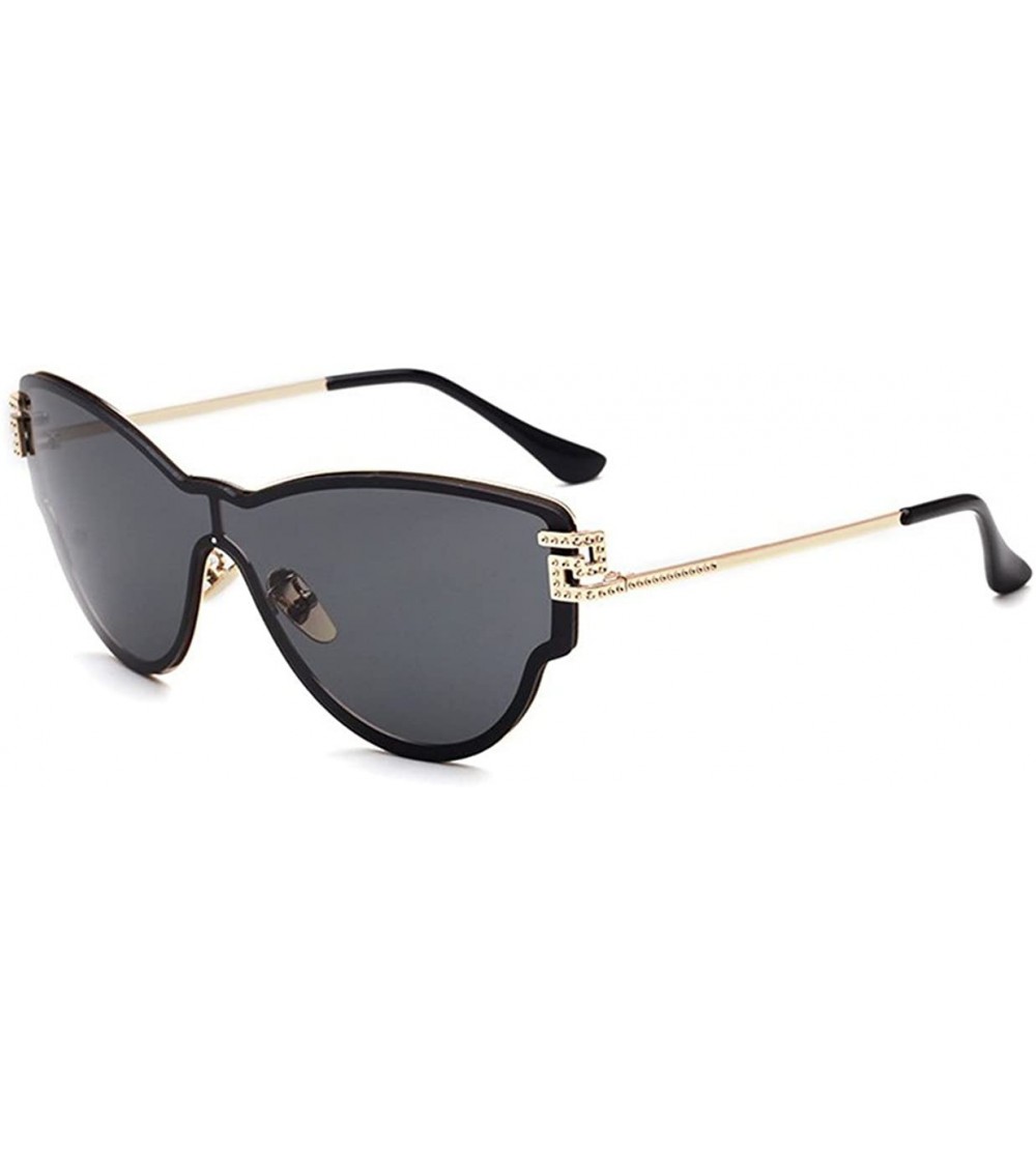 Aviator One-piece bright color film mirror Reflective sunglasses Women's sunglasses - Black Color - CK18G6RG8L5 $57.02