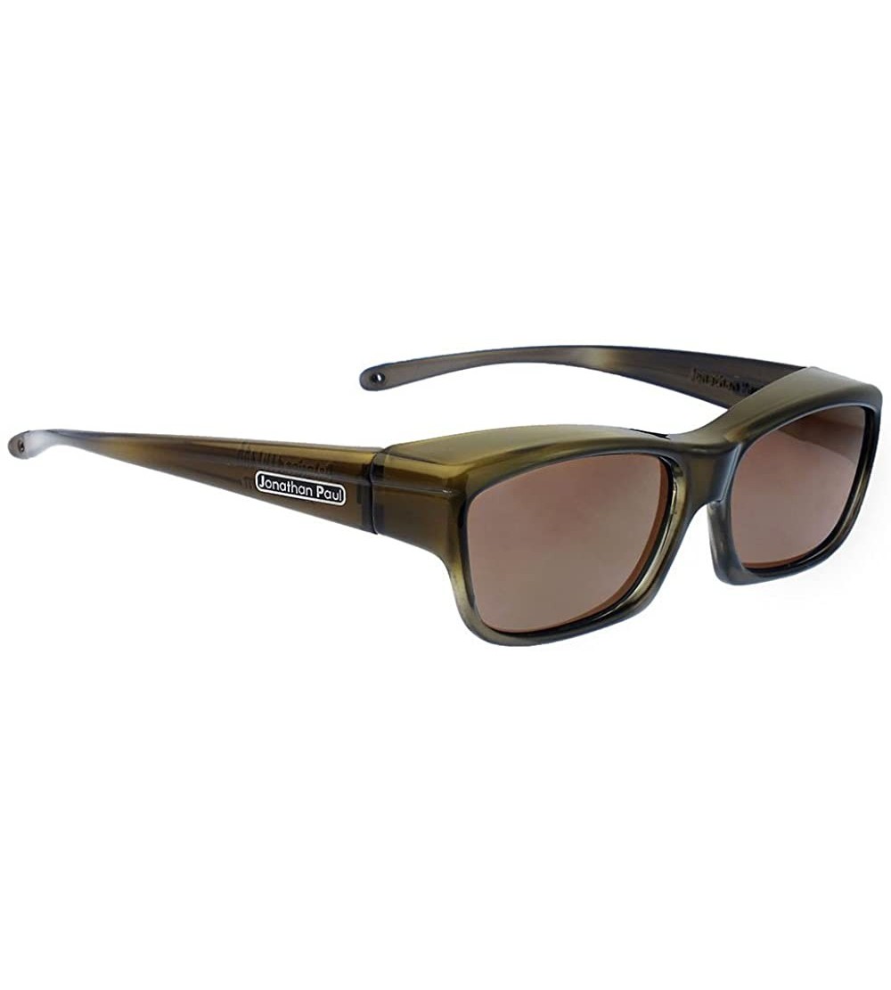 Square Jonathan Paul Coolaroo Extra-Small Polarized Over Sunglasses - Olive-charcoal - CD11L42GRMZ $92.31