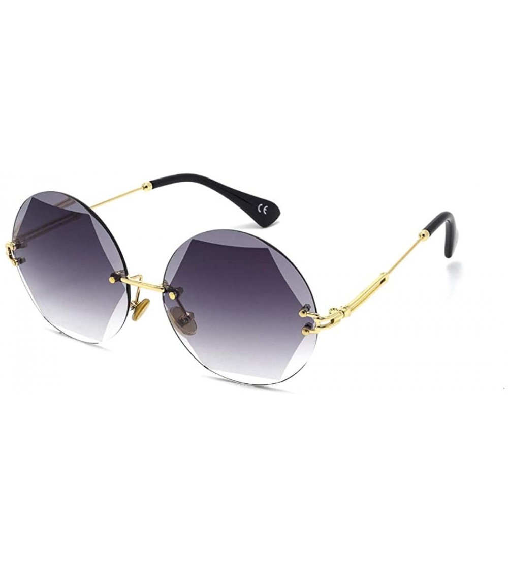Aviator Hexagon-cut sunglasses - frameless marine sunglasses - fashion UV protection - C - CG18SMS27HT $74.04