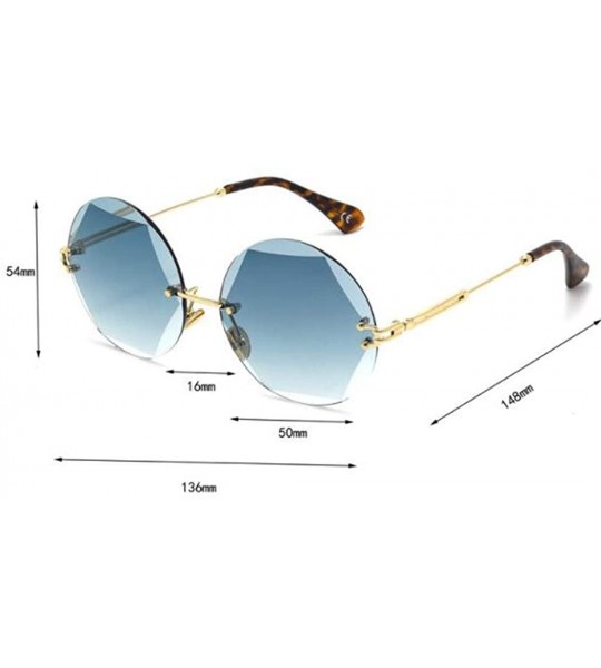 Aviator Hexagon-cut sunglasses - frameless marine sunglasses - fashion UV protection - C - CG18SMS27HT $74.04