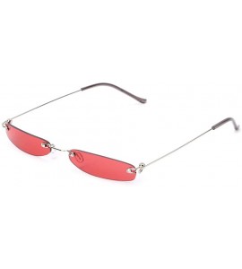 Rimless 2019 Chic Sunglasses Vintage Fashion Small Lens Women Men UV400 Brand Designer - 4 - CS18WAEID3H $19.03