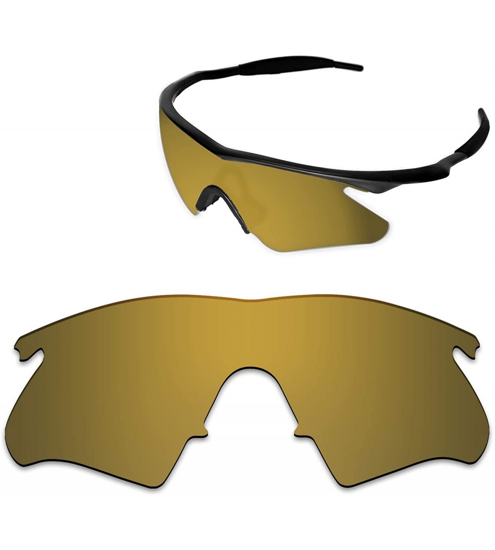 Rectangular Anti-fading Polarized Replacement Lenses M Frame Heater Sunglasses - Antique Bronze - Polarized - CU18EL7GHKO $28.56