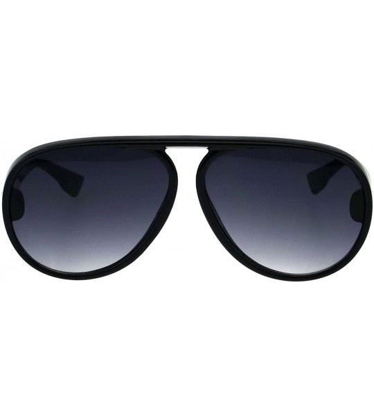 Aviator Vintage Retro Fashion Sunglasses Unisex Round Racer Aviator UV 400 - Black (Smoke) - C218GAUYYEZ $20.04