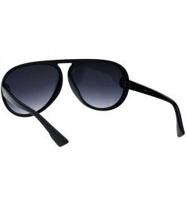 Aviator Vintage Retro Fashion Sunglasses Unisex Round Racer Aviator UV 400 - Black (Smoke) - C218GAUYYEZ $20.04