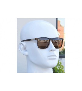 Rectangular Mens Polarized Sports Rectangular Sunglasses UV Protection Anti Glare - Matte Tortoise + Brown - CM195CO9AYT $26.19