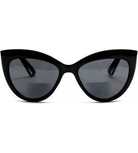 Oversized Bifocal Reading Sunglasses Fashion Cat Eye Sunglass Readers Oversized Women's CatEye Glasses - Black - CB18W5HKYR4 ...