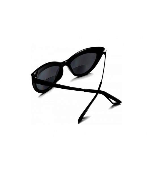 Oversized Bifocal Reading Sunglasses Fashion Cat Eye Sunglass Readers Oversized Women's CatEye Glasses - Black - CB18W5HKYR4 ...