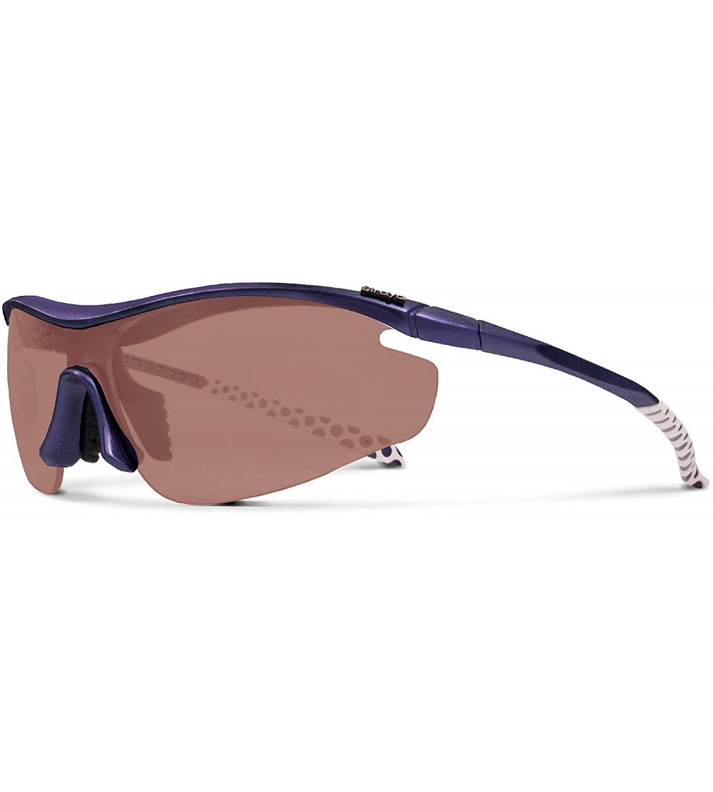 Sport Zeta Purple Golf Sunglasses with ZEISS P5020 Red Tri-flection Lenses - C218KMNEGYW $32.66