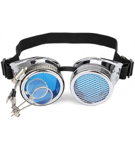 Sport Steampunk Kaleidoscope Goggles Rainbow Crystal - Silver(no Rivet ) - C518U0ZWHQ4 $23.26