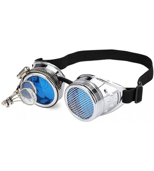 Sport Steampunk Kaleidoscope Goggles Rainbow Crystal - Silver(no Rivet ) - C518U0ZWHQ4 $23.26