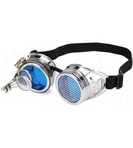 Sport Steampunk Kaleidoscope Goggles Rainbow Crystal - Silver(no Rivet ) - C518U0ZWHQ4 $23.26