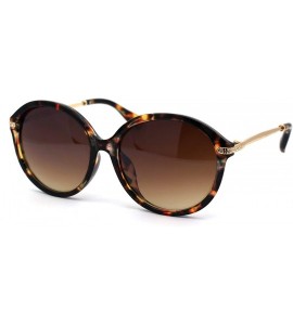 Butterfly Womens Sparkle Rhinestone Hinge Round Butterfly Fashion Sunglasses - Tortoise Brown - C2194MC003Q $24.18