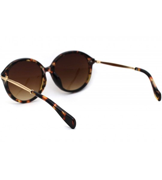 Butterfly Womens Sparkle Rhinestone Hinge Round Butterfly Fashion Sunglasses - Tortoise Brown - C2194MC003Q $24.18