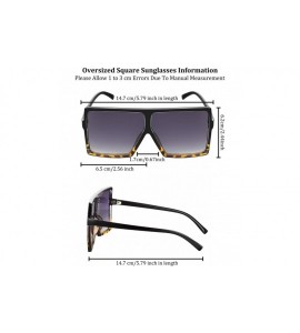 Shield Pieces Oversized Square Sunglasses Fashion - CI18Y44R4SN $25.97