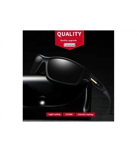 Goggle Classic Sturdy Polarized Cycling Sunglasses for Men P201910 - Black - C718IWSINIT $18.77