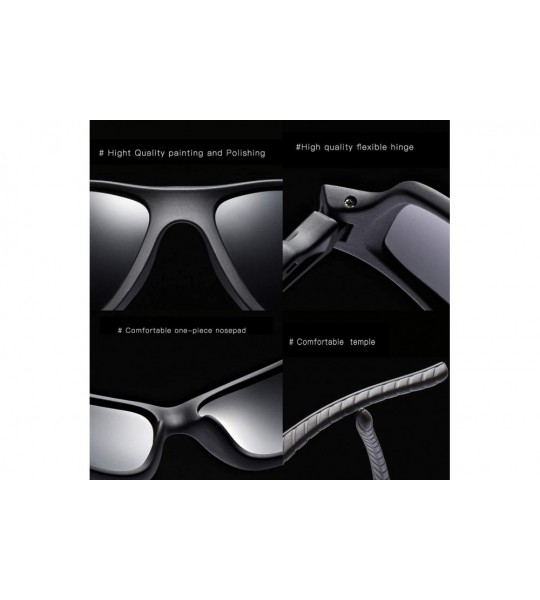 Goggle Classic Sturdy Polarized Cycling Sunglasses for Men P201910 - Black - C718IWSINIT $18.77