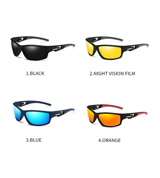 Goggle Classic Sturdy Polarized Cycling Sunglasses for Men P201910 - Black - C718IWSINIT $18.77