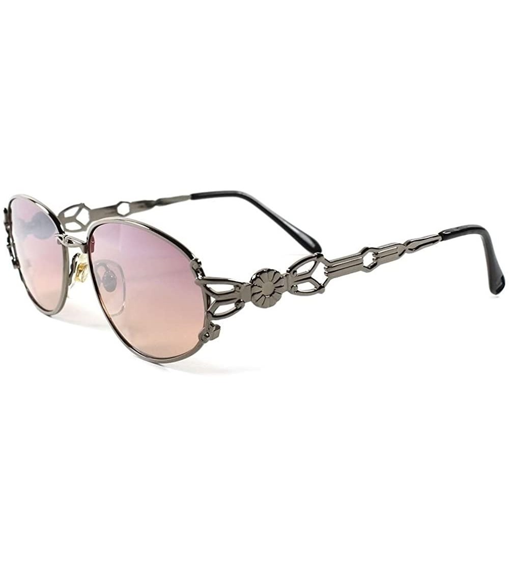 Oval Classic Vintage Retro Fashion 50s 60s Womens Stylish Oval Sunglasses - Gunmetal 2 - C3189AMQLNO $22.43