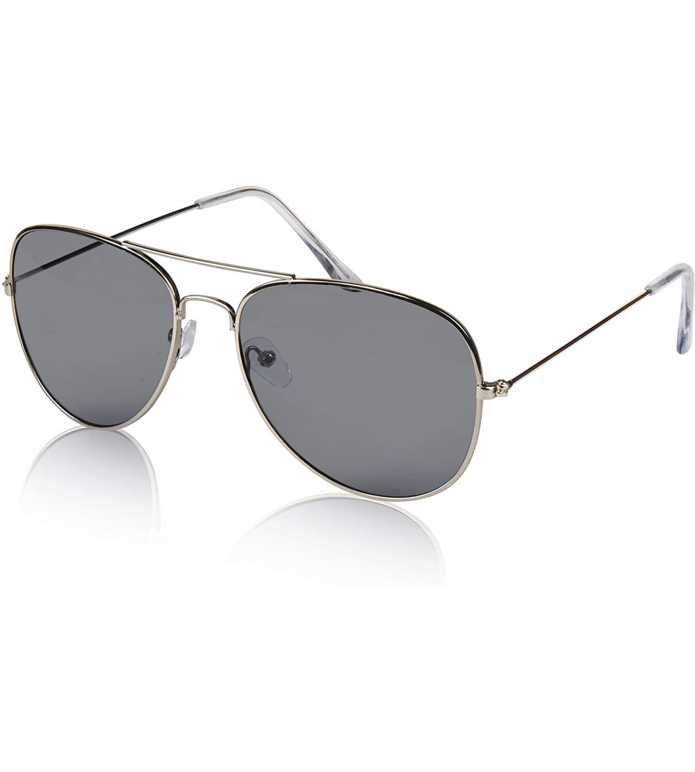 Aviator Aviator Sunglasses Colored Tinted Lens Glasses Metal UV400 Protection - 1 Tinted Grey - CC18OWXQAYG $17.99