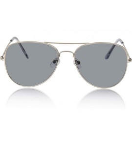 Aviator Aviator Sunglasses Colored Tinted Lens Glasses Metal UV400 Protection - 1 Tinted Grey - CC18OWXQAYG $17.99