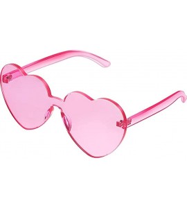 Rimless Heart Shape Sunglasses Party Sunglasses - Sunglasses Eyewear Accessory Eyewear - Pink - CH1933ZWZS3 $17.96